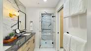 ...a double vanity, a shower, and a toilet room.