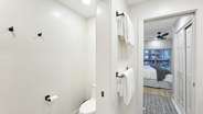 The separate toilet room offers a bit of additional privacy.