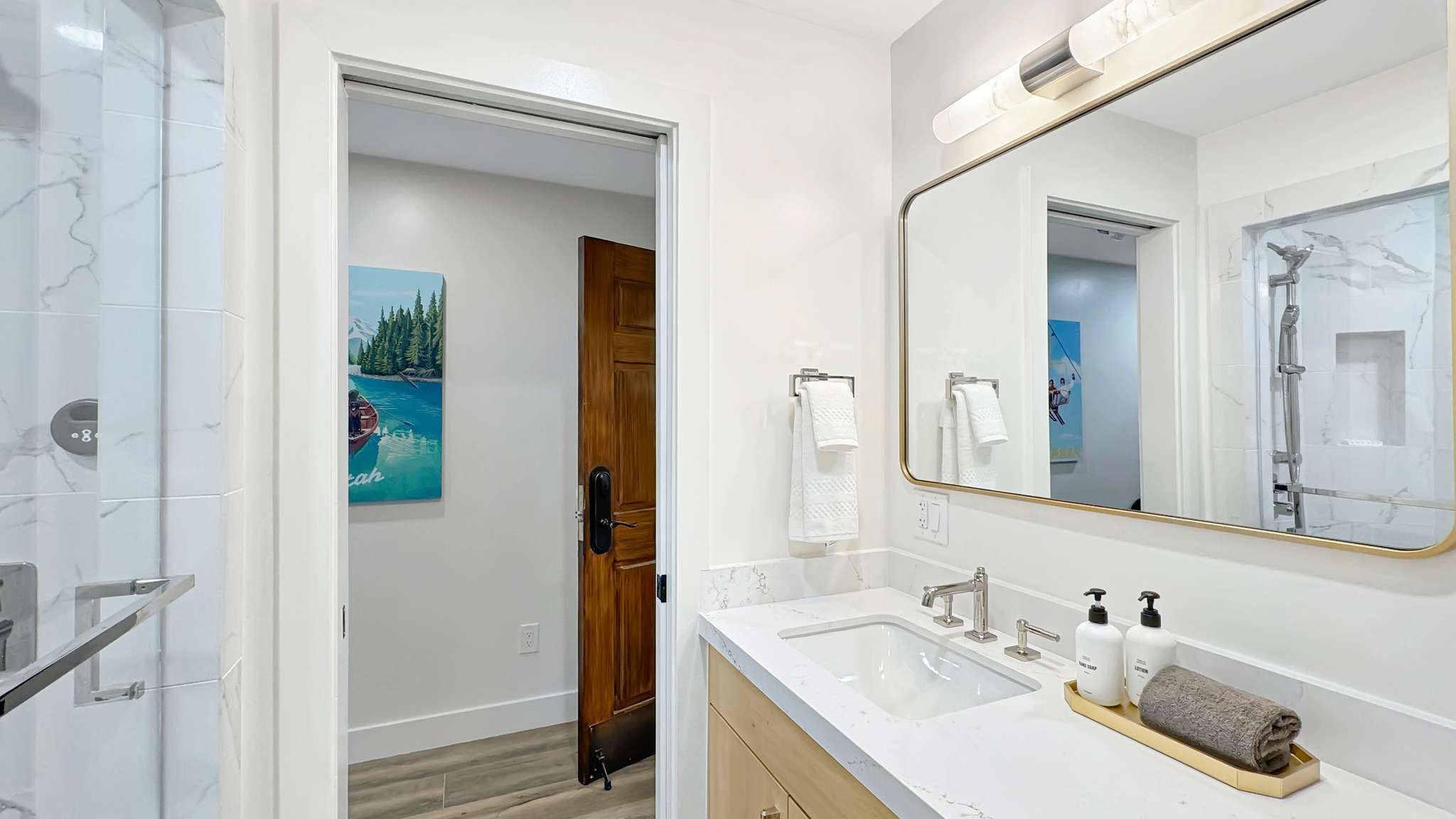 ...and a single vanity.