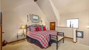 king bed on second level loft area