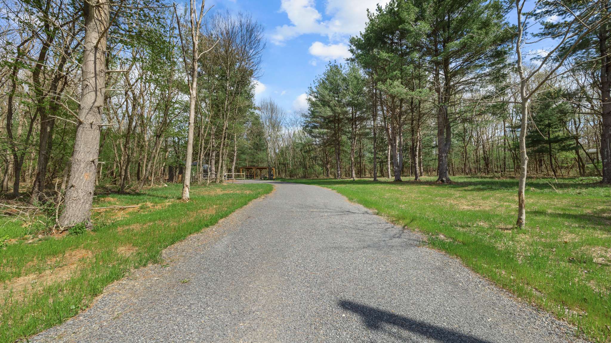 Driveway from the street to the site