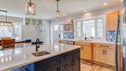 Kitchen and Kitchen Island with prep sink