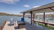 Dock and gas firepit