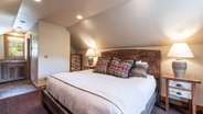 Upstairs king suite with attached bathroom and kitchenette 