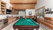 Lower level rec room with pool table and wet bar!