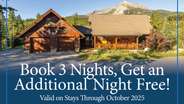 Summer Special! Book 3 nights and get 1 additional night free ON US! *Must be booked directly through BSLV*