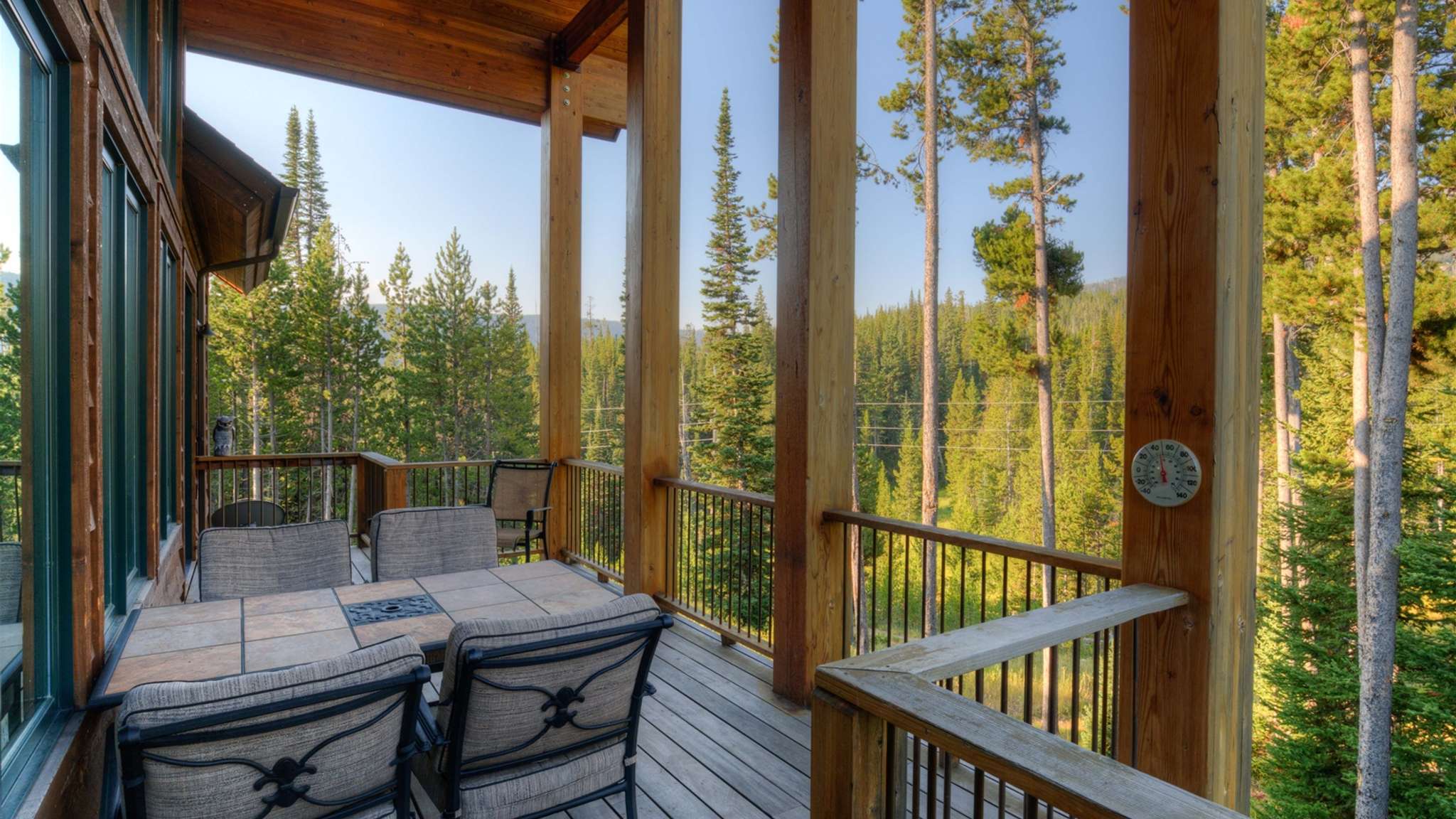 Spacious deck off the main level kitchen/living area