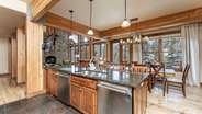 Spacious chef's kitchen with modern stainless steel appliances